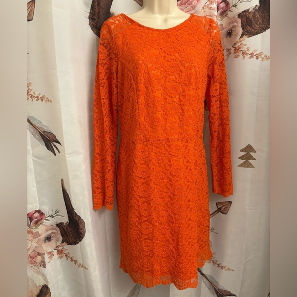 Topshop Dresses & Skirts - New Topshop size 10 Elegant Orange Lace Dress​